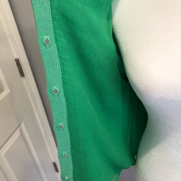 Kate Spade green 3/4 sleeve cardigan, size M - Picture 3 of 8